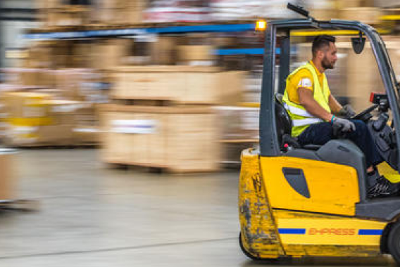 Gul gaffeltruck för återköp