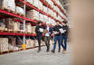 CET team tours warehouse facility 