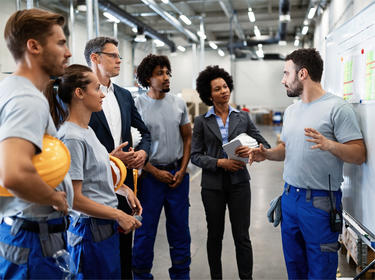 A group of people in a training program